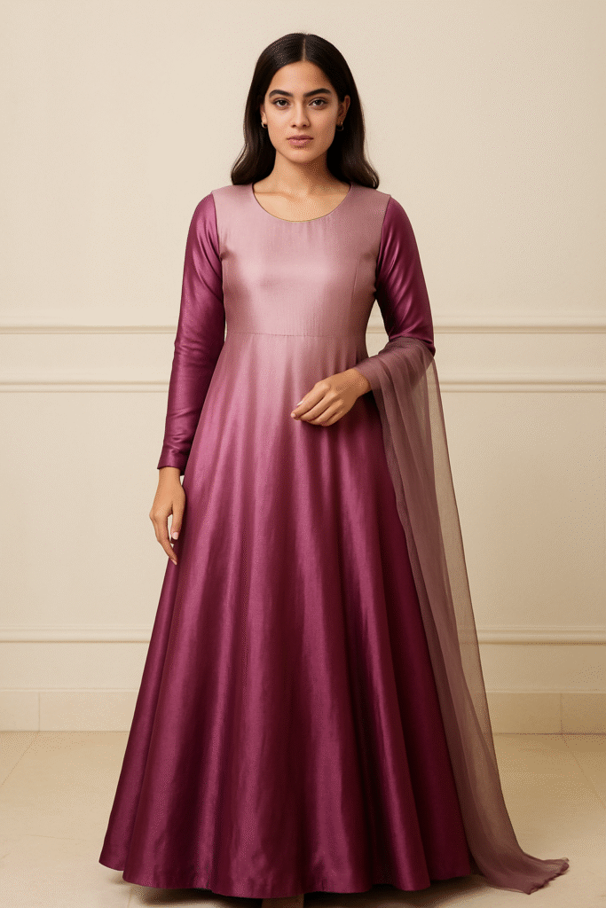 Purple Long Frock